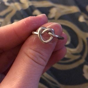 Silver heart ring